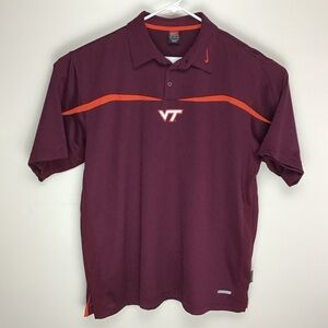 Nike Sphere Dry Virginia Tech University men’s short sleeve polo shirt XL